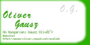 oliver gausz business card